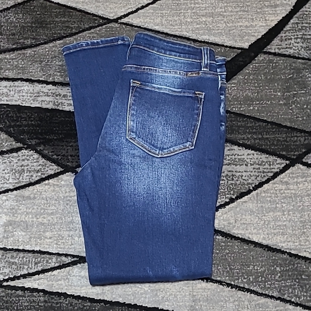 KANCAN HIGH-WAISTED DISTRESSED SKINNY DENIM JEAN